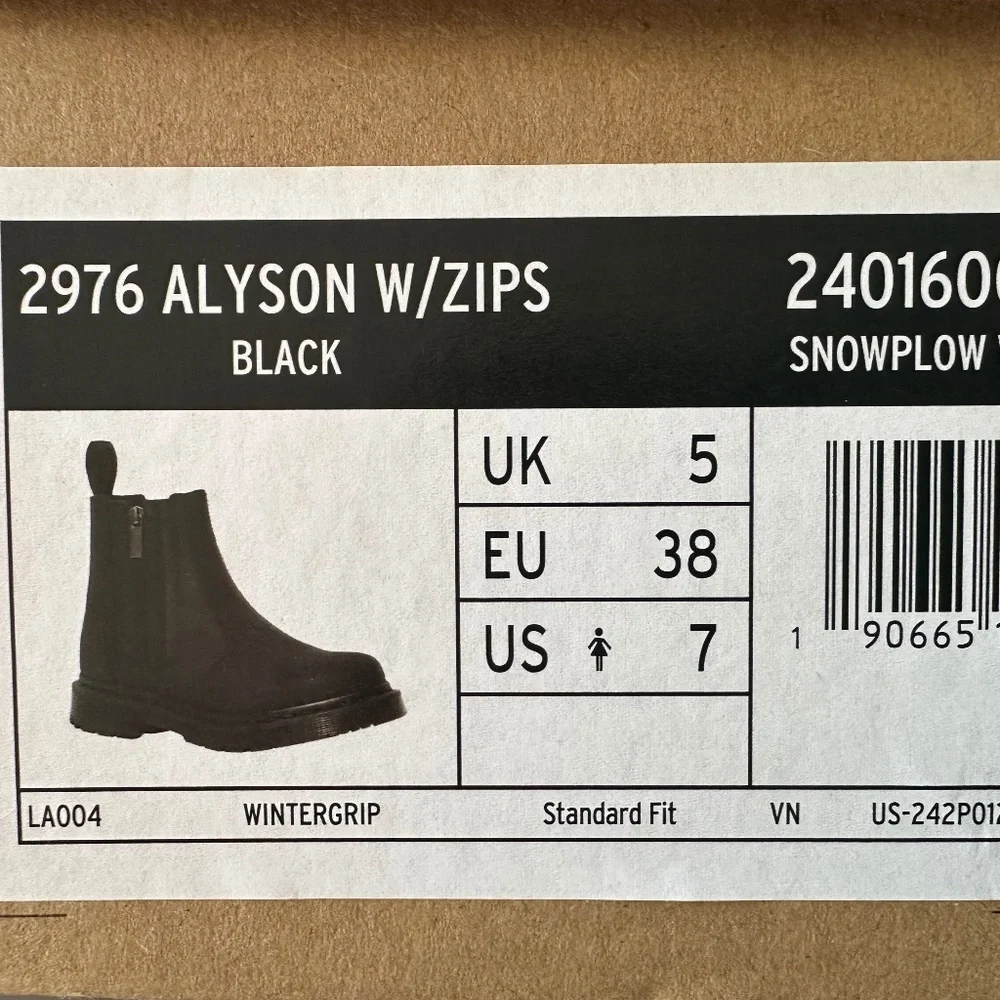 Dr. Martens 2976 Alyson w/zips US size 7, EU38, UK 5 - Picture 2 of 6
